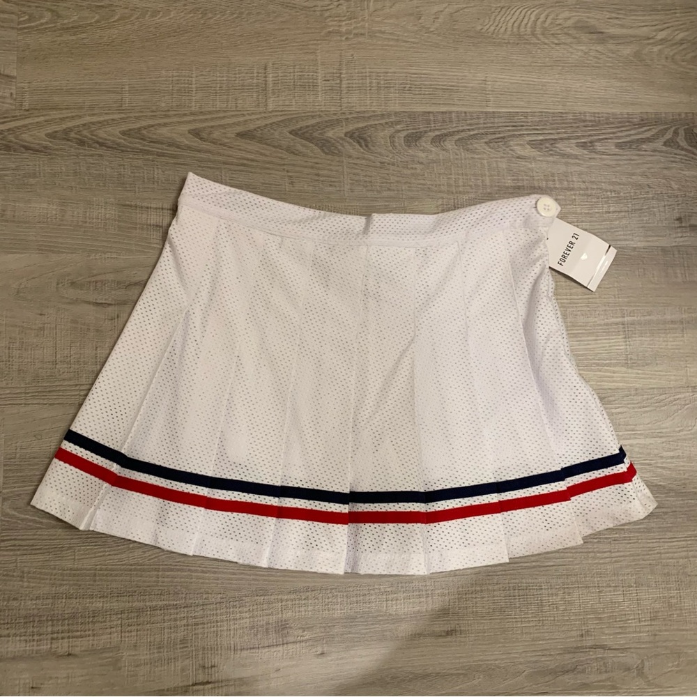 Forever 21 Mesh Striped Tennis Skort NWT